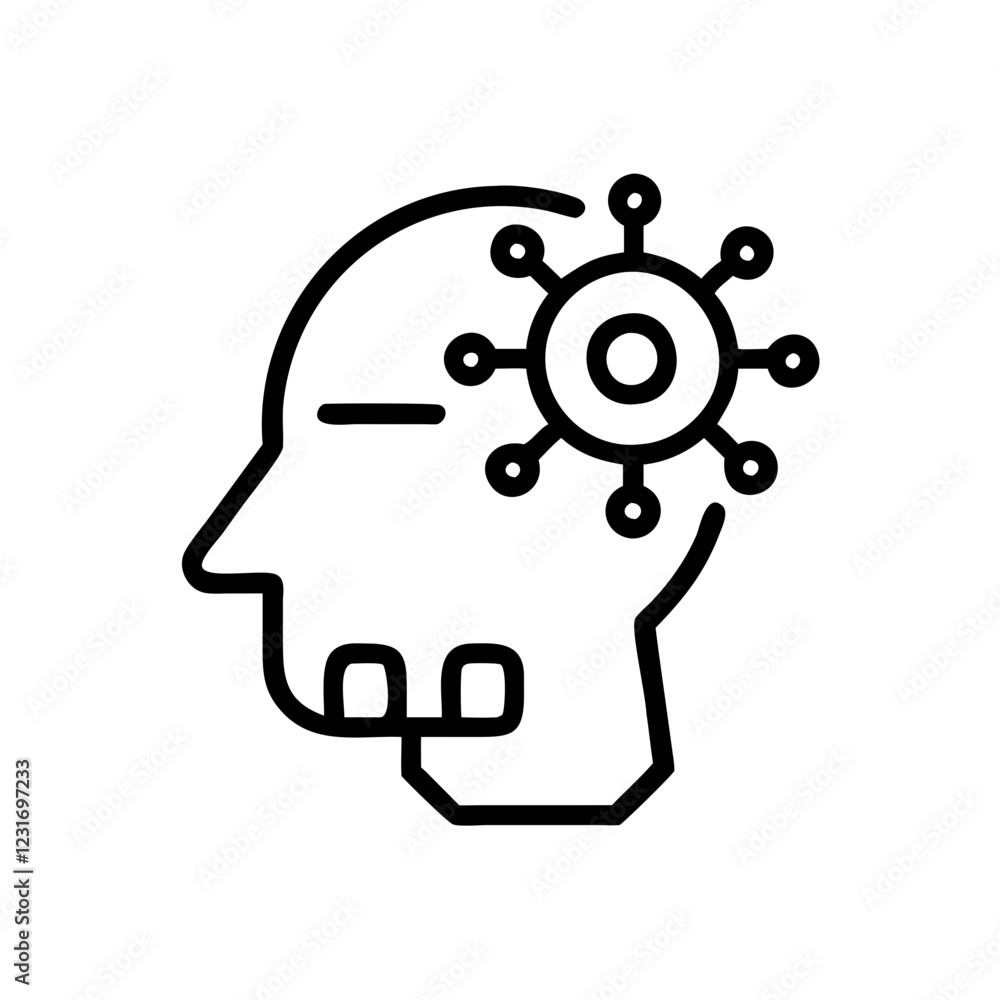 Clean Vector Icon of AI for Technology, Machine Learning, and Future Systems Clean Vector Icon of AI for Technology, Machine Learning, and Future Systems