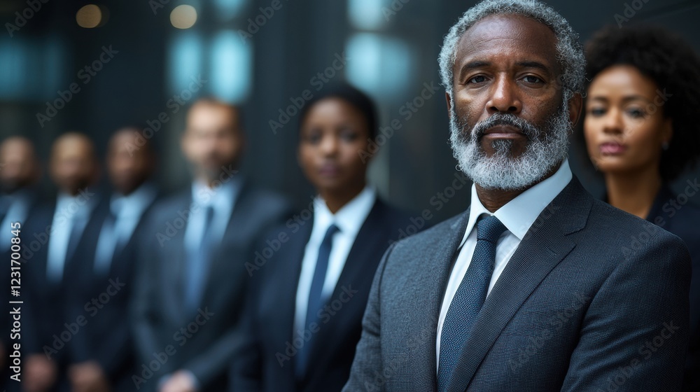 Confident business professionals in a corporate setting Confident business professionals in a corporate setting
