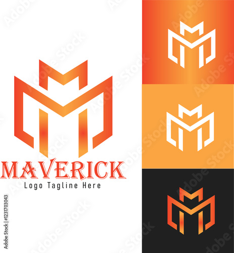 Schilderij op canvas Abstract maverick logo design template