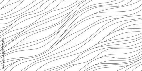 Seamless wave pattern. Water waves. Wavy lines