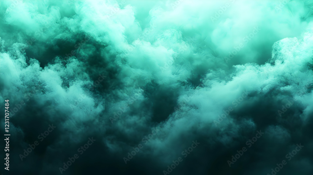 Abstract Background - Teal and Green Cloud Illustration Abstract Background - Teal and Green Cloud Illustration