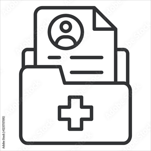 Health Report Icon Lineal Style. Vector Illustration Graphic Design