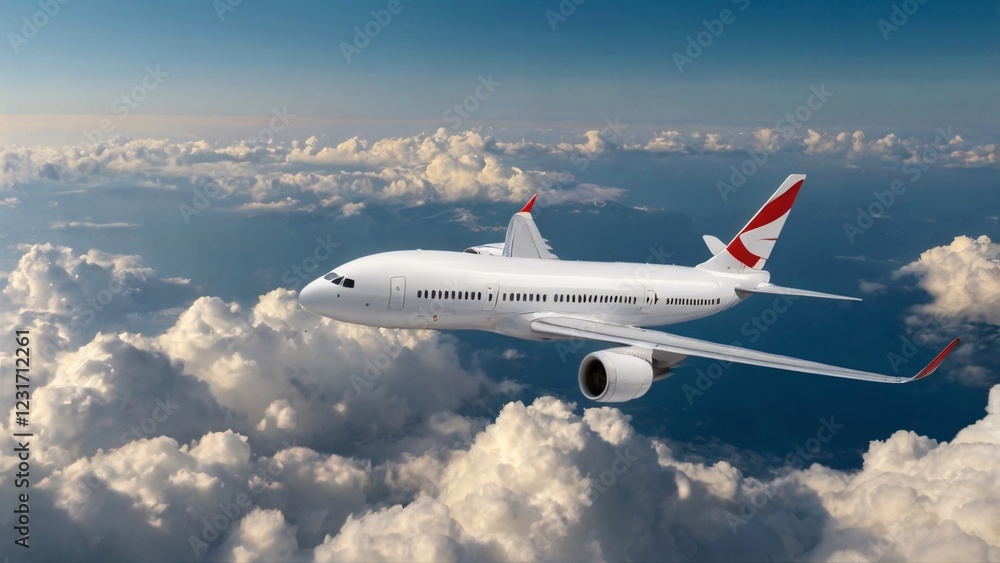 Image of a white air plane,above, realistic,hd quality. Image of a white air plane,above, realistic,hd quality.
