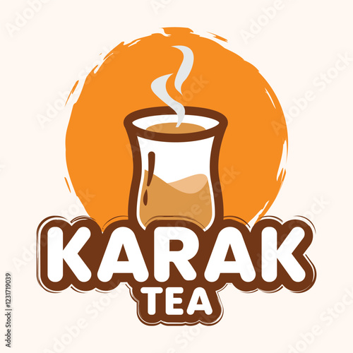 Karak Milk Chai tea Illustration 