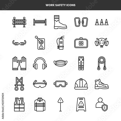 Work Safety Icons photo