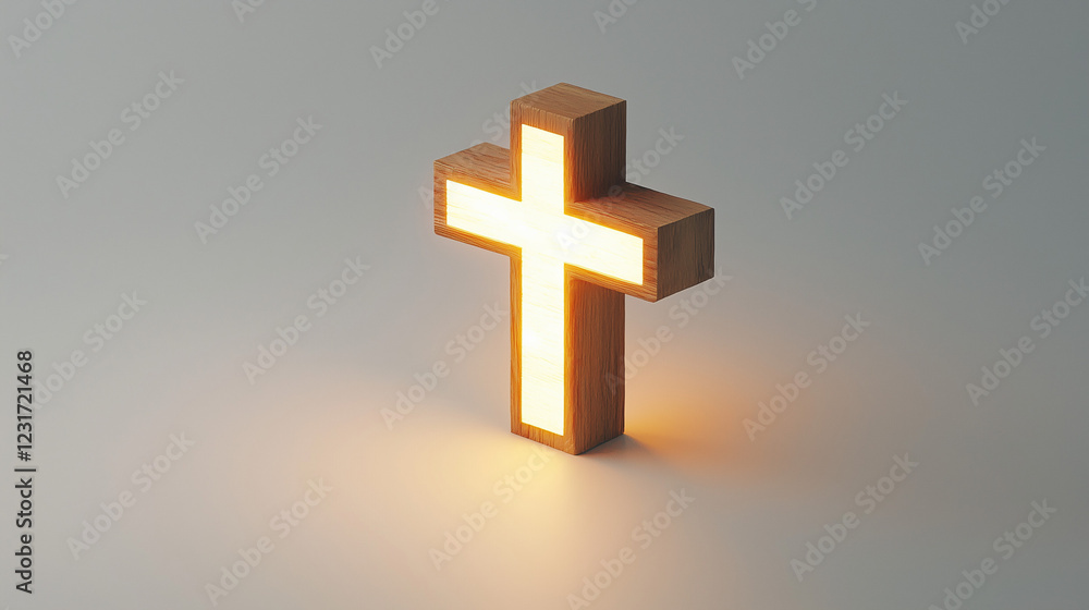 A minimalist wooden cross with a white ribbon against a soft gradient background, symbolizing the sacredness and purity of First Communion. A minimalist wooden cross with a white ribbon against a soft gradient background, symbolizing the sacredness and purity of First Communion.