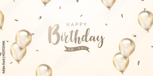 Celebrate your birthday background with beautiful balloon vector illustration.