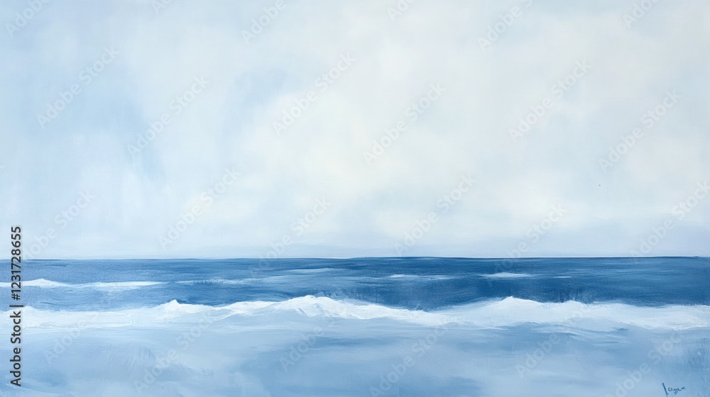 Serene Seascape A Study in Blue Tones Serene Seascape A Study in Blue Tones
