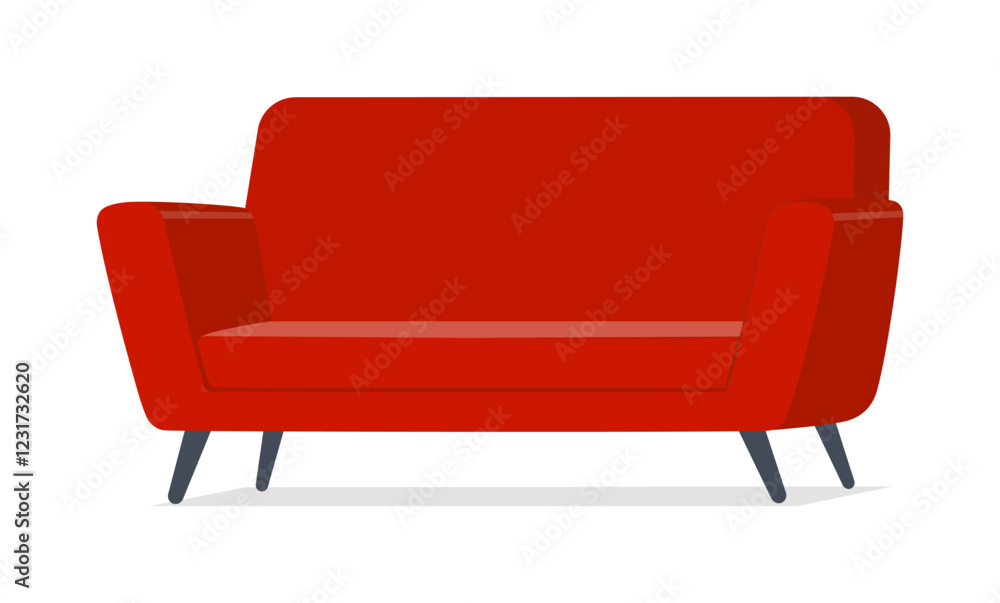 red sofa chair good quality and design