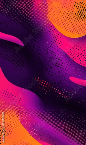 Wallpaper Mural Abstract Purple Pink Orange Halftone Background Torontodigital.ca