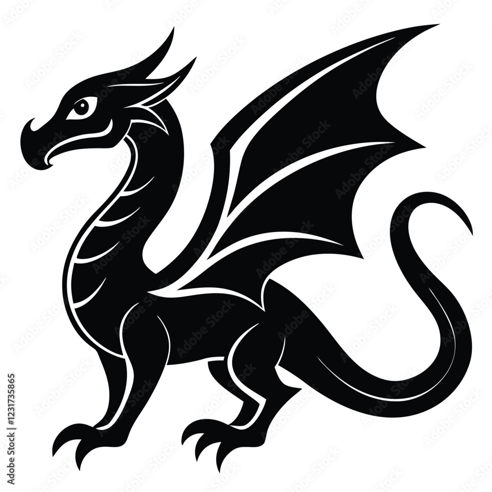 The Mythical Dragons From Ancient Lore to Modern Fantasy and Medical Symbolism. dragon vector icon logo The Mythical Dragons From Ancient Lore to Modern Fantasy and Medical Symbolism. dragon vector icon logo