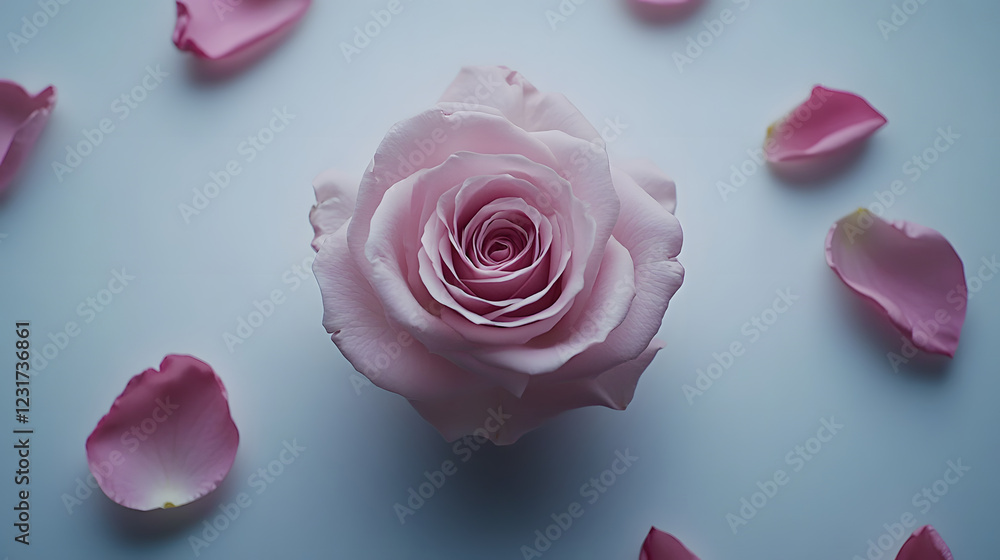 Exquisite Close-Up of a Pink Rose Surrounded by Its Own Petals Exquisite Close-Up of a Pink Rose Surrounded by Its Own Petals
