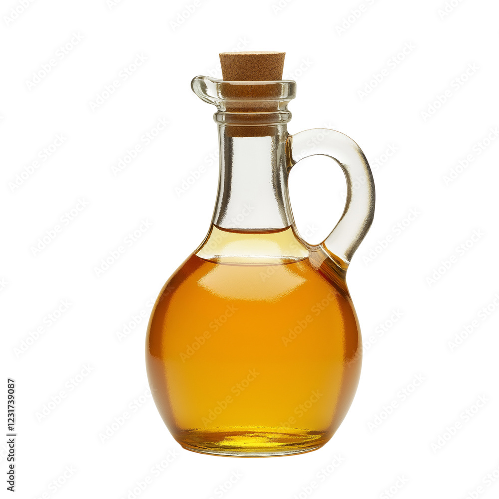 Homemade apple vinegar isolated on transparent background Generative Ai. Homemade apple vinegar isolated on transparent background Generative Ai.