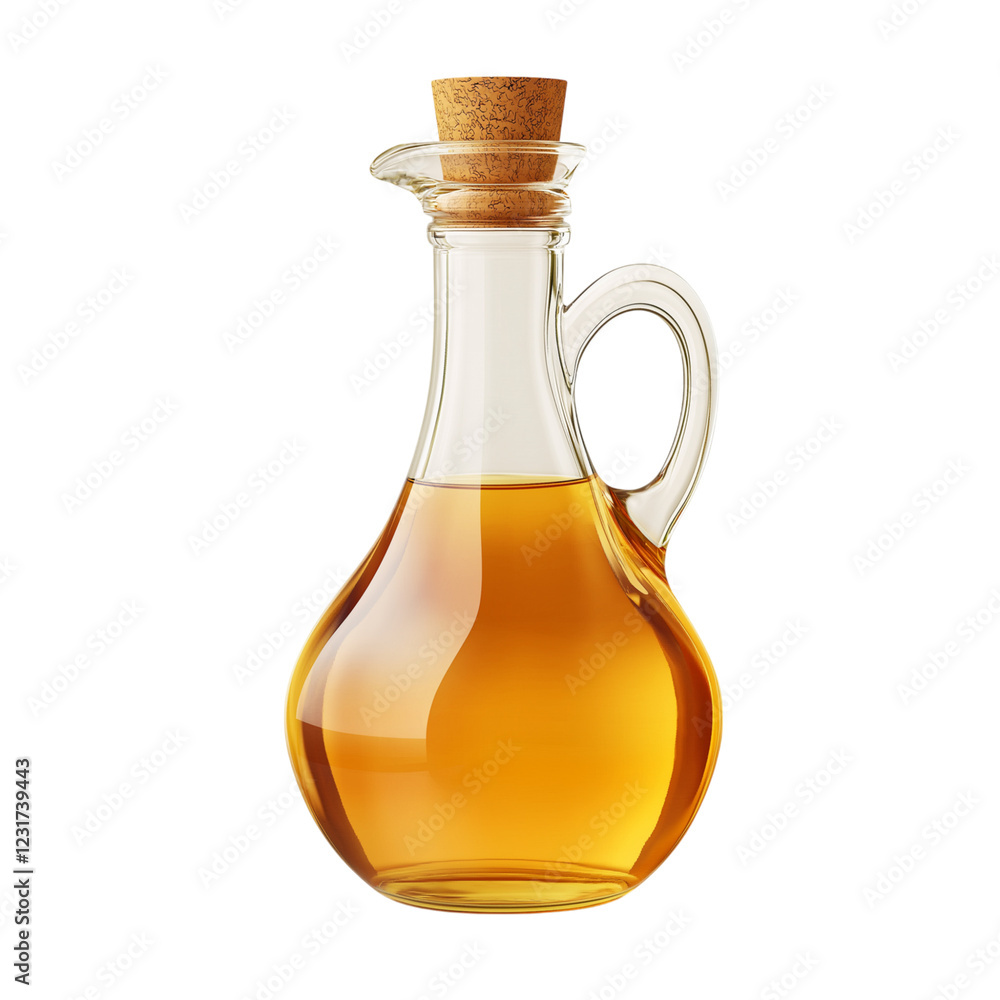 Homemade apple vinegar isolated on transparent background Generative Ai. Homemade apple vinegar isolated on transparent background Generative Ai.