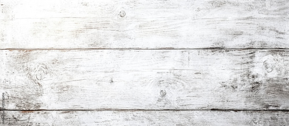 Obraz premium Whitewashed wooden texture with subtle gray streaks, horizontal planks arranged evenly, ideal for backgrounds or rustic designs.