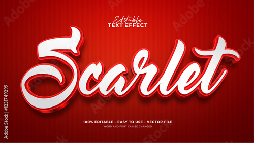 Red 3d editable text effect