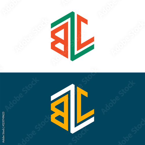 BJ JB letter logo set design