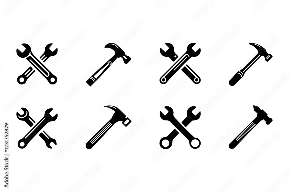 hand tool icons. hand tool icons.