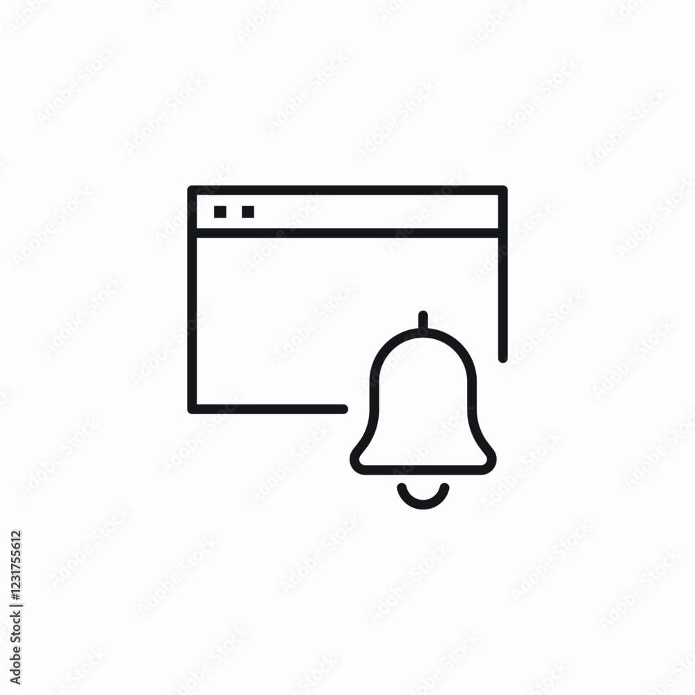 web notification icon sign vector web notification icon sign vector