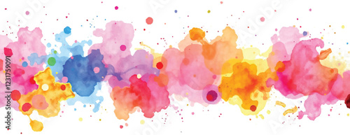 Holi colorful abstract liquid watercolor background with artistic, paint, splashes, grunge, splatter, texture, powder, Artwork for creative banner, card, template, effect, ink, blot design vector