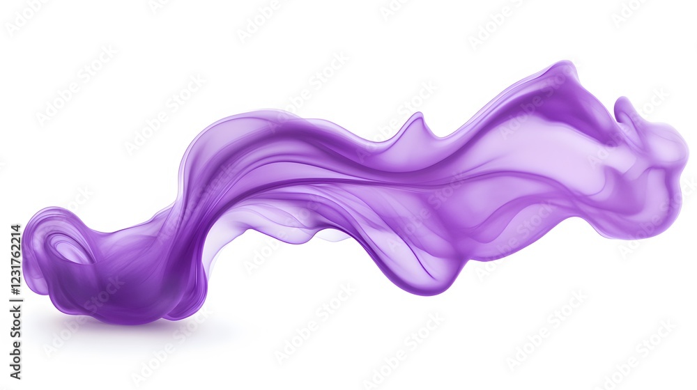 Fluid purple smoke on a white background, Abstract background, generated by Ai Fluid purple smoke on a white background, Abstract background, generated by Ai