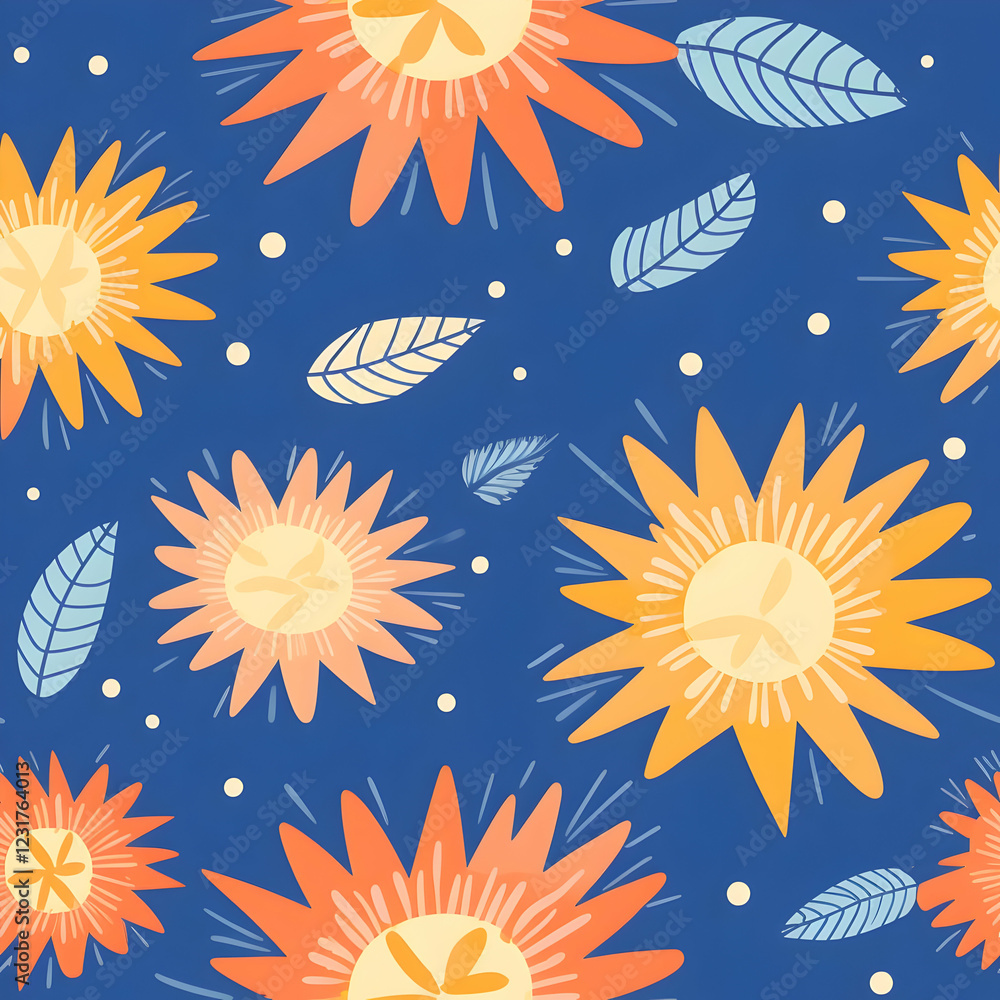 Seamless handdrawn pastel suns pattern vibrant background digital art warm atmosphere artistic design Seamless handdrawn pastel suns pattern vibrant background digital art warm atmosphere artistic design