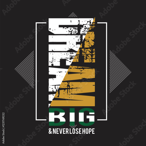 dream big design typography vector illustration
