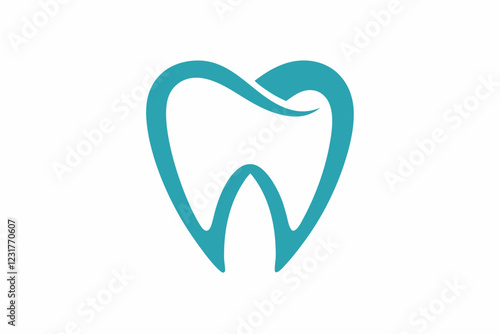 dental logo design concept on white background