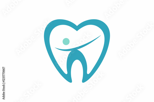 dental logo design concept on white background