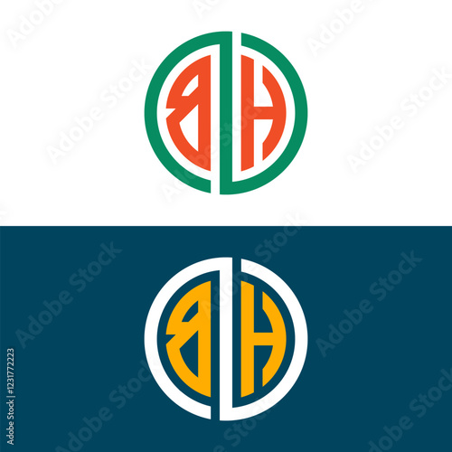 Free Download BH HB letter logo set design - GFXLoad