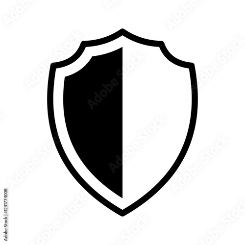 Shield icon in vintage style. Protect shield security. Free Download Shield icon in vintage style. Protect shield security. - GFXLoad