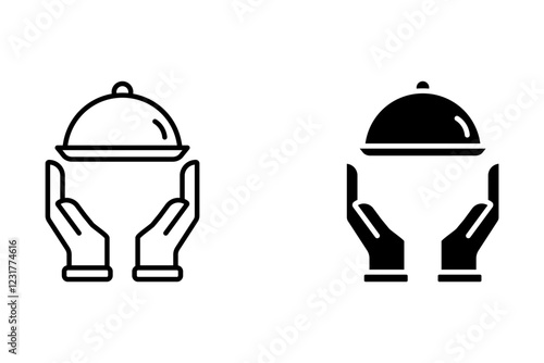 food tray icon vector design template in white background