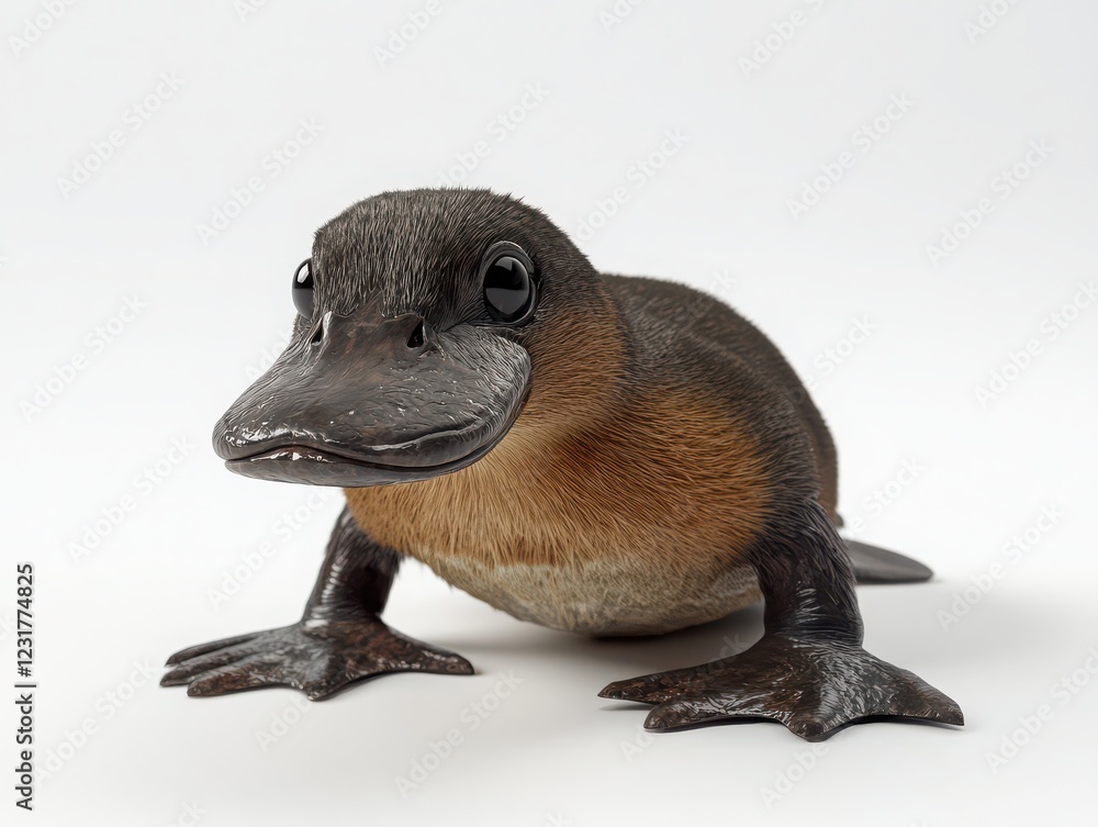 Obraz premium Curious small platypus exploring its surroundings natural habitat animal photography close-up view wildlife wonder