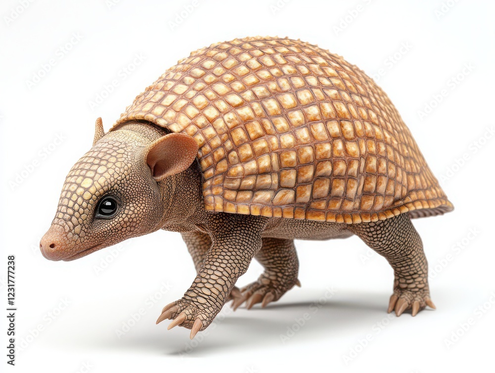Baby armadillo walking in nature close-up photography wildlife natural habitat curious perspective Baby armadillo walking in nature close-up photography wildlife natural habitat curious perspective