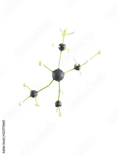 3D image of Pisatin skeletal formula - molecular chemical structure of  phytoalexin isolated on white background photo