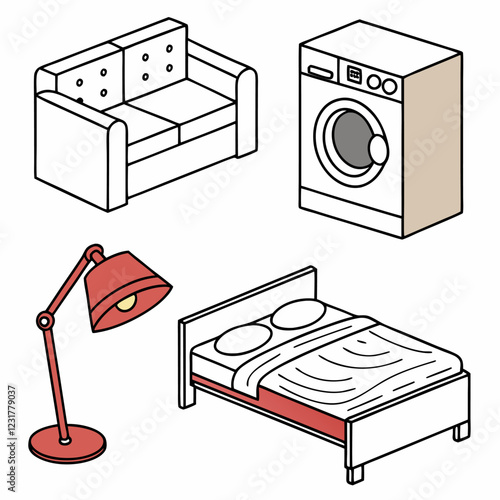 set of appliances