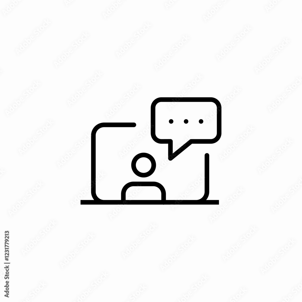 laptop accessible web speech icon sign vector laptop accessible web speech icon sign vector