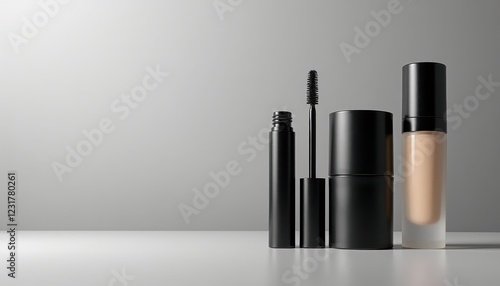 Elegant Black Makeup Products Mascara Concealer Foundation Beauty