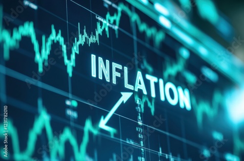 A graph with a downward arrow pointing to the word inflation