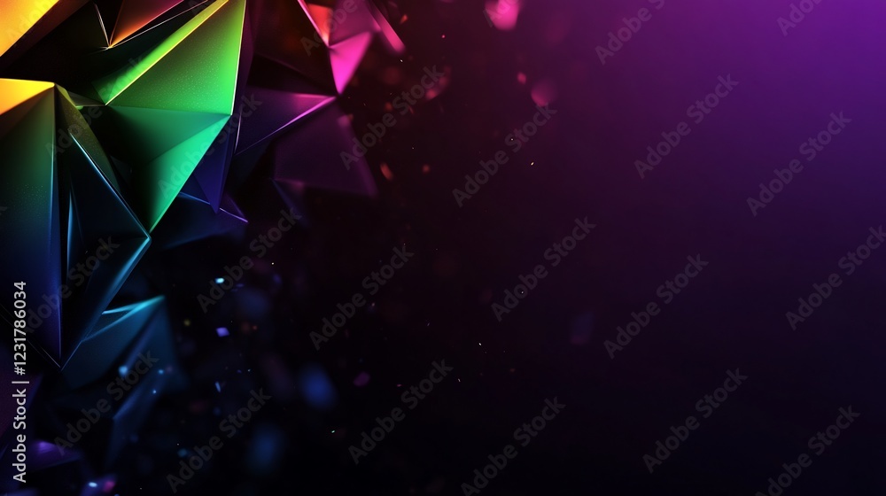 Abstract Rainbow Geometric Shapes Digital Art Abstract Rainbow Geometric Shapes Digital Art
