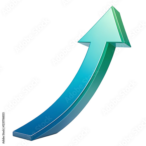 A 3d arrow  illustration on white background