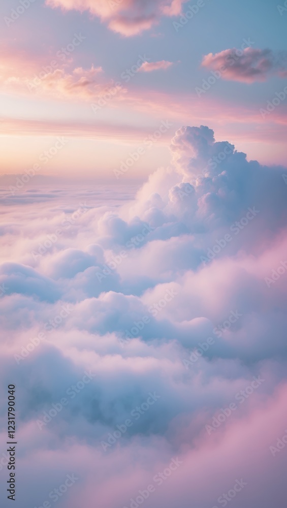 Obraz premium Serene Pastel Sunset Clouds