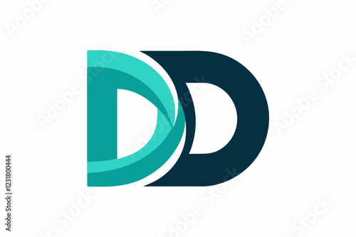 Alphabet D logo design concept