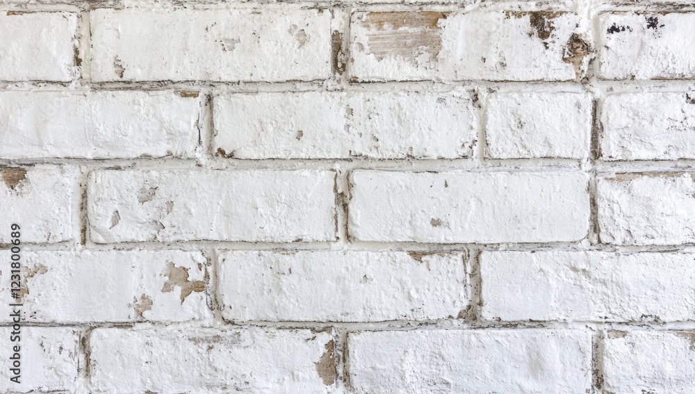 A white brick wall with a few spots of paint on it A white brick wall with a few spots of paint on it