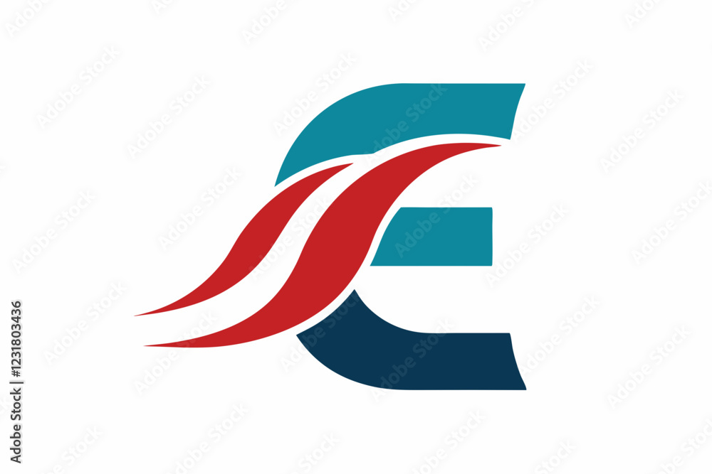 Fototapeta premium Alphabet E logo design concept