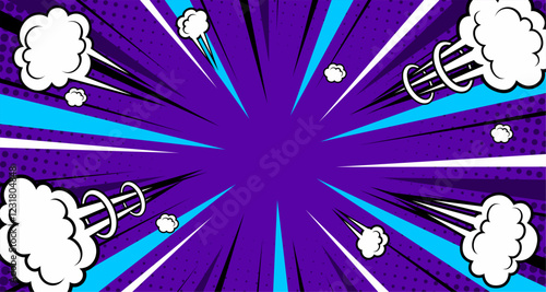 Comic style attack explosion effects