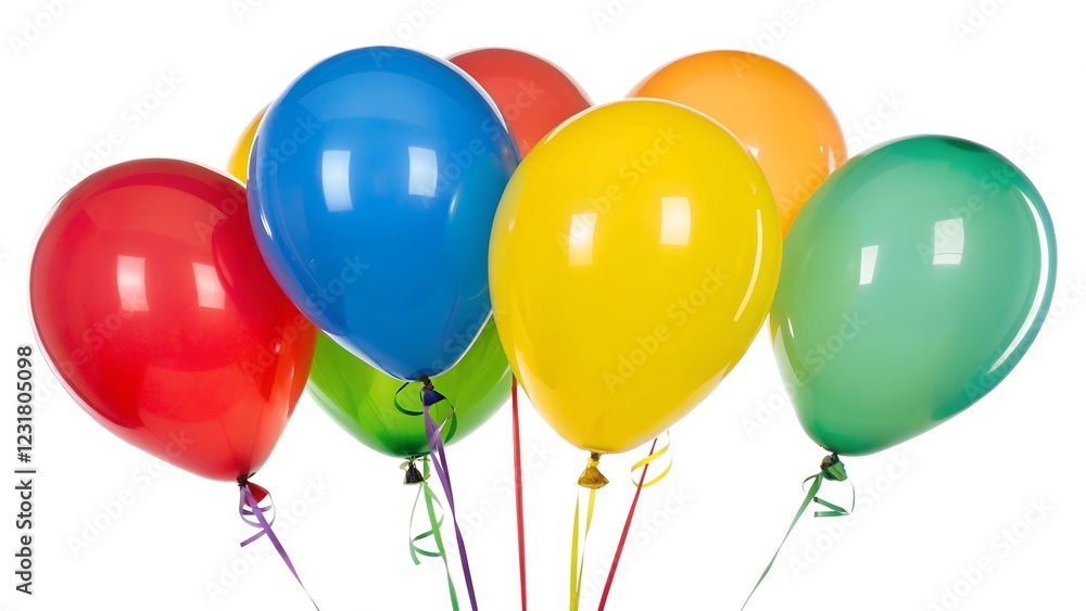 Set of Colorful Balloons Isolated on White Background for Celebration Set of Colorful Balloons Isolated on White Background for Celebration
