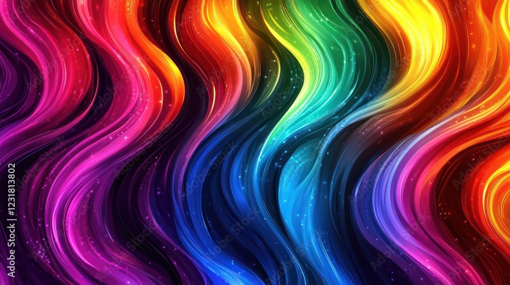 Colorful swirling waves, vibrant background, digital art, website design Colorful swirling waves, vibrant background, digital art, website design