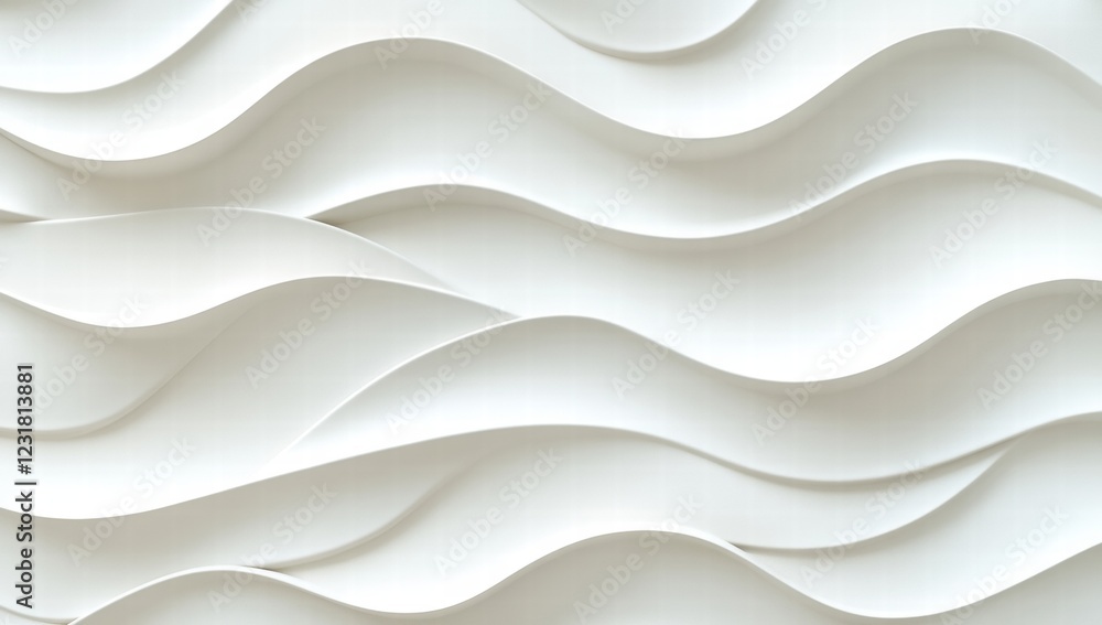 Obraz premium The image is a white background with a series of white lines that resemble waves