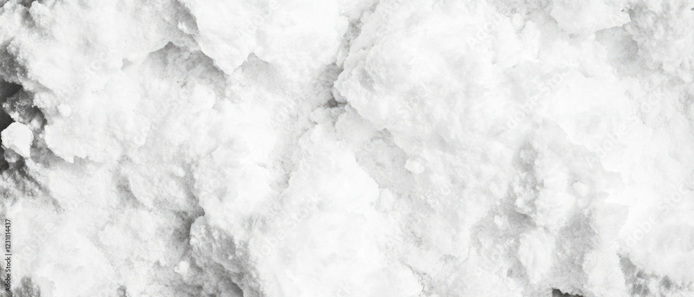 Fototapeta premium Packed snow overlay texture with granular appearance against a black background